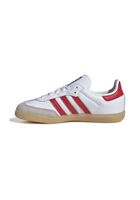 Scarpe Adidas Samba OG Bianco Rosso Gum Bambini ADIDAS ORIGINALS | Sneakers | JI4465-